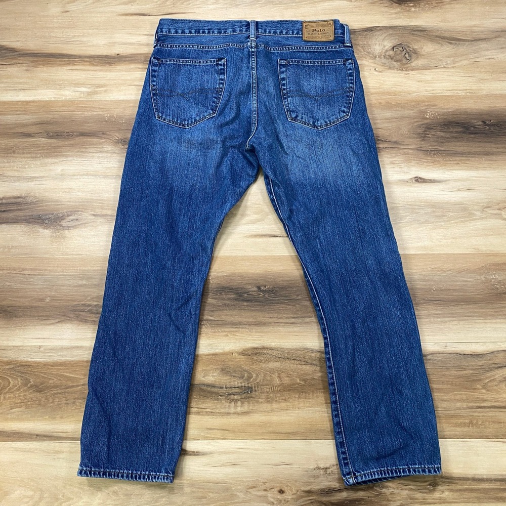 Polo Ralph Lauren Jeans Mens 34x30 Varick Slim Straight Leg Blue Denim - Picture 9 of 9